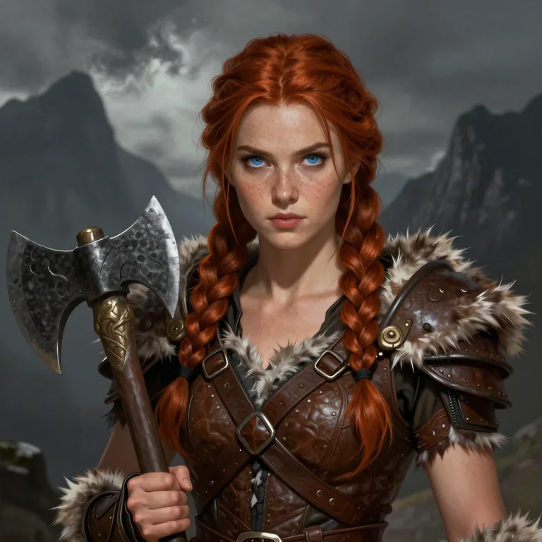 Bryony Thornfield, a Human Barbarian